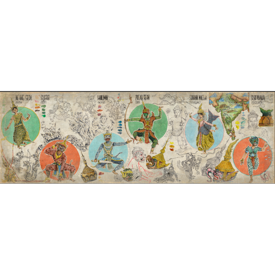 TRAVEL ROLL - PERSONNAGES DU RAMAYANA (200x63cm)